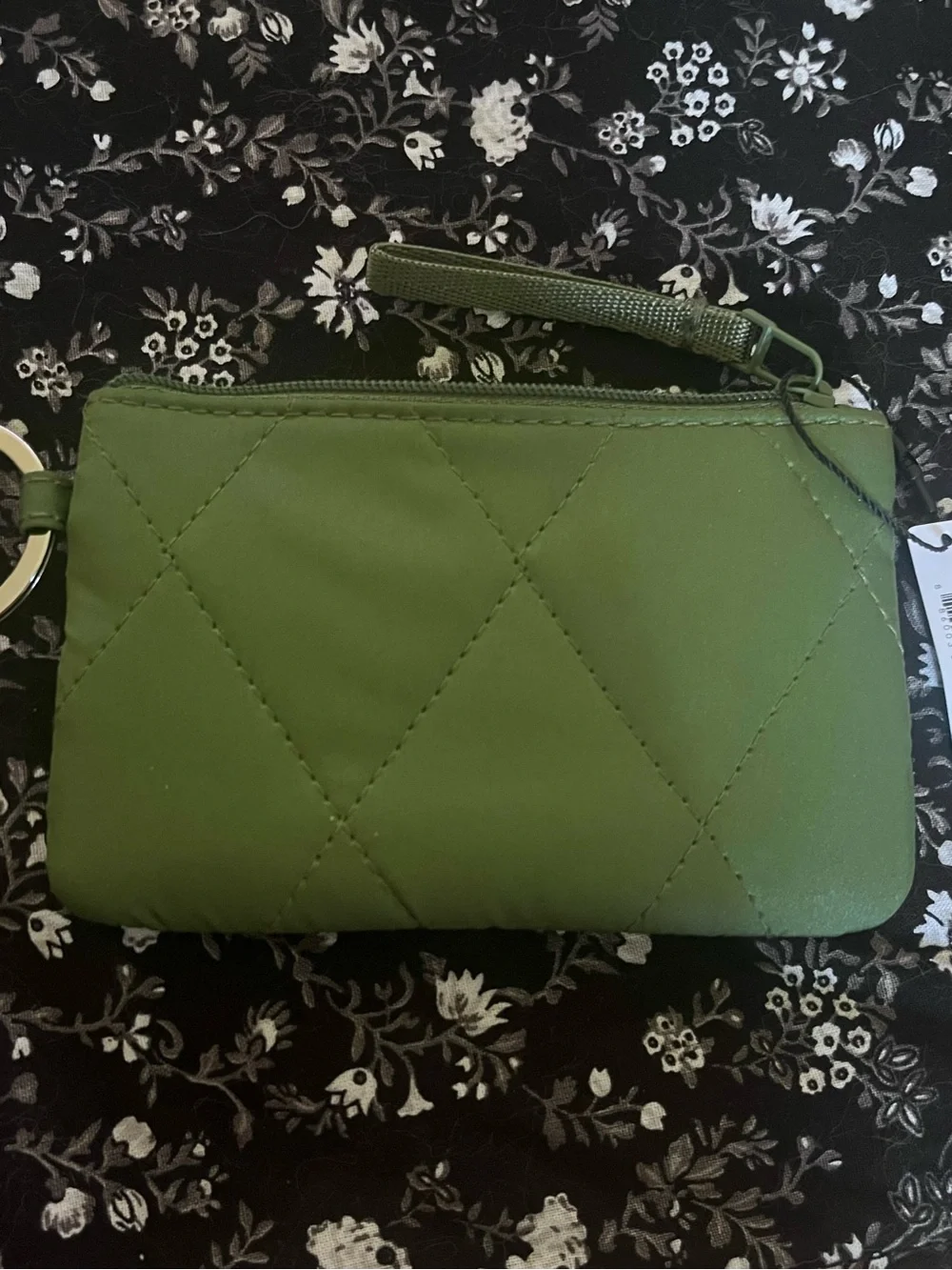 Vera Bradley Zip ID case in Pearlized Cedar Green